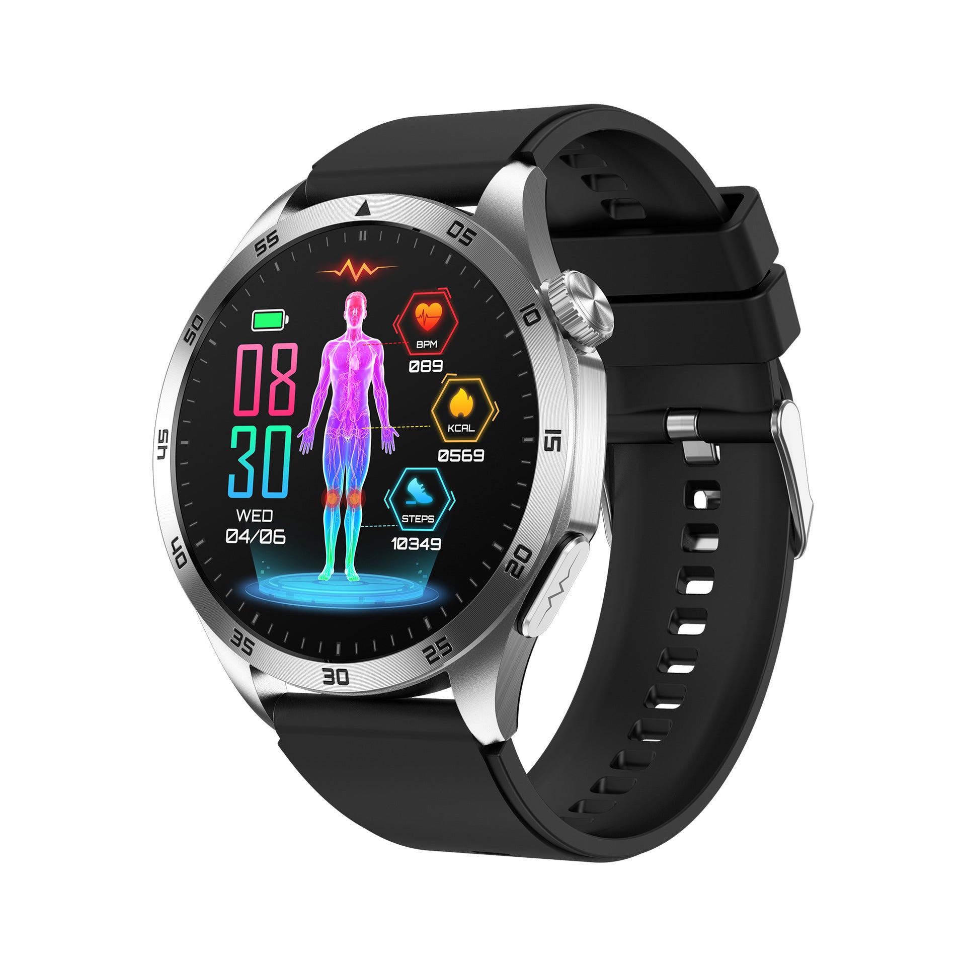 Cross-Border New Smart Watch Et485 Bluetooth Call Ecg Blood Pressure Blood Oxygen Heart Rate Blood Pressure Body Temperature